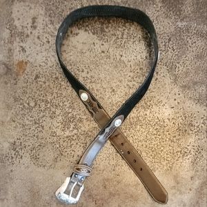 Nocona Black and Brown Leather Belt